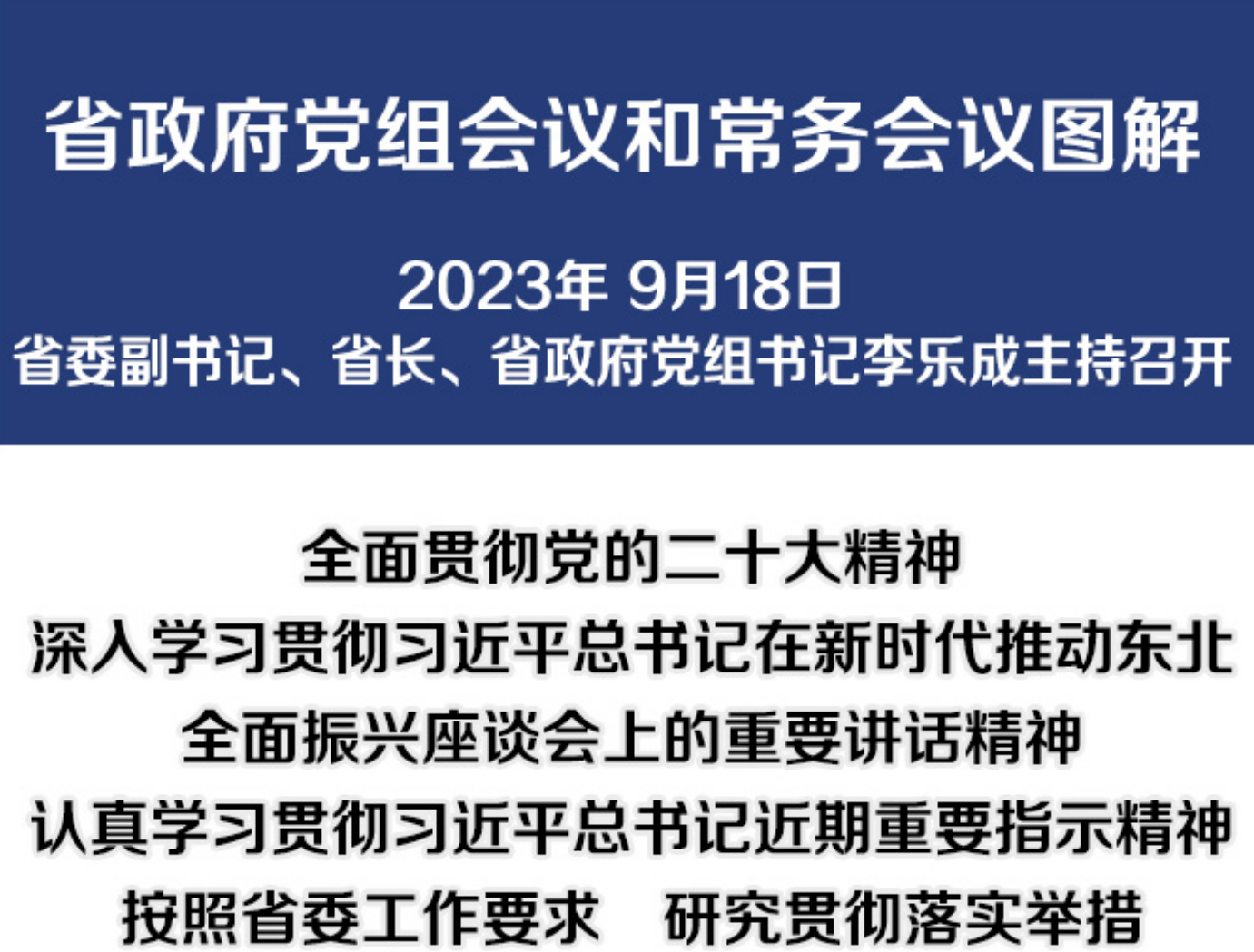 图解：9月18日省政府党组会议和常务会议